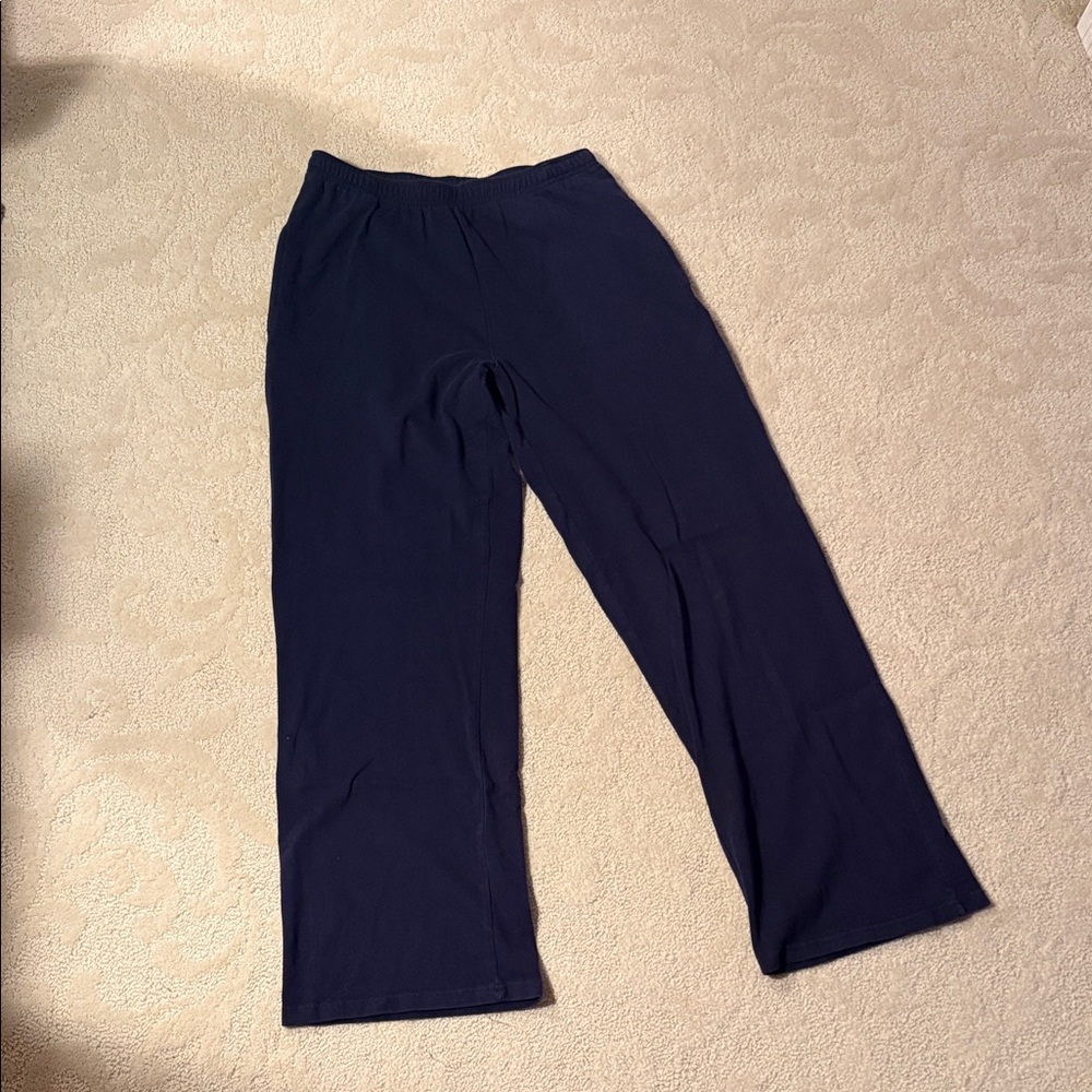 Brandy Melville Navy Wide-Leg Sweatpants